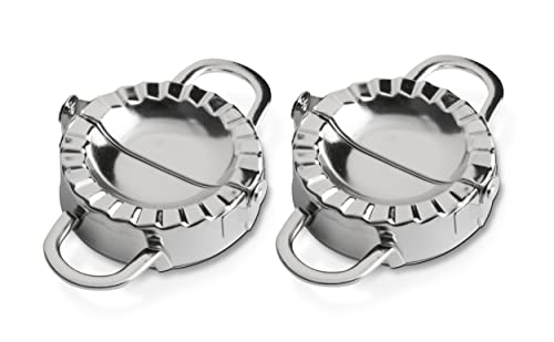 Eternal Living Empanada, Ravioli, Gyoza & Dumpling Maker 3 inch Stainless Steel, Set of 2