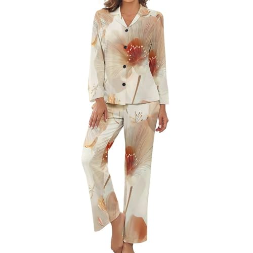 Pyjama femme fleurs peintes à la main en coton doux et chic