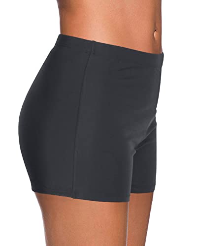 Image of Yonique Womens Swim Shorts Solid Tankini Bottoms Swimsuit Bottoms(Available in Plus)