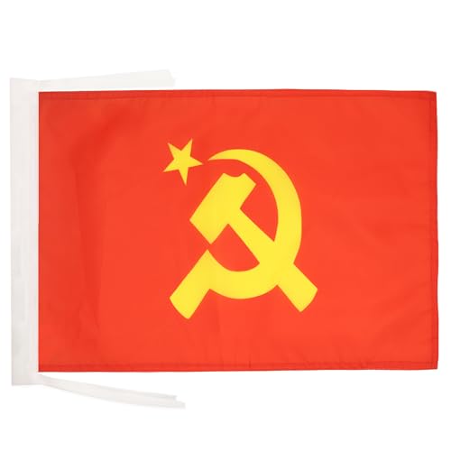 AZ FLAG - Drapeau URSS logo central - 45x30 cm - Pavillon Communiste - Russie 100% Polyester Avec Deux Cordelettes - 20g