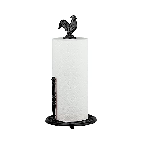 Home Basics Cast Iron Rooster Paper Towel Holder #TOP15