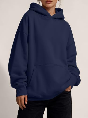 Image of Trendy Queen Women Oversized Hoodies Fall Outfits | Gentle Skin Feel, Aesthetic Drop Shoulder, Large Kangaroo Pocket, Seamless Daily Outfit Match