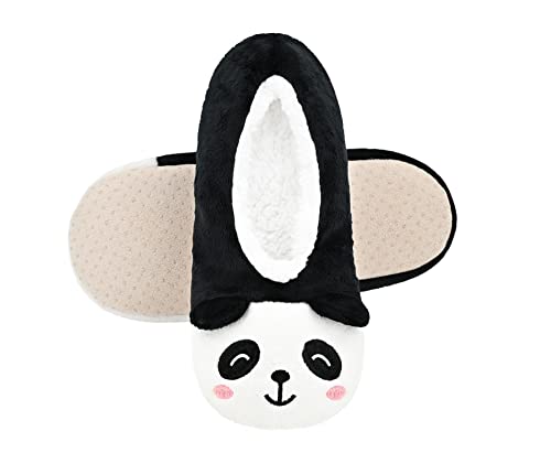 Dicuird Womens Slipper Socks Low Cut Comfy&Warm Animal Non-Skid Bedroom Slippers(Panda, 10-13) #TOP2