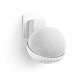 Suporte Tomada Stand Alexa Echo Dot 5 e 4 Geração Organizador de Cabo (Branco)