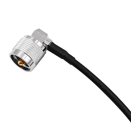 VOANZO UHF Jumper Cable RG58 UHF PL259 Male Plug to UHF Male Right Angle Coaxial Cable 20inch (50cm) for CB Radio PL 259 WiFi Antenna Extension Cable - Image 3