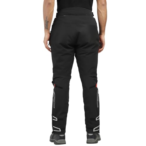 Image of Royal Enfield ADVENTURER XT RIDING TROUSER| CE level 2 armor at knee & hip | High abrasion resistance 610 D cordura fabric | Superfabric at Knees | Waistband adjusters | BLACK 36 inch