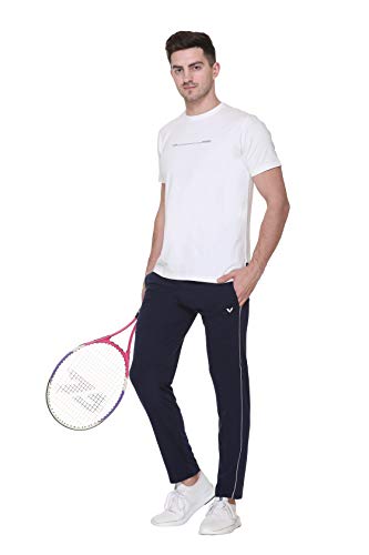 Image of GODFREY Gym Cotton Track Pants for Man with Zip Pocket - Regular fit Sports Lower for Man