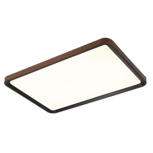 Plafonnier encastré LED rond en acrylique imitation noyer pour couloir