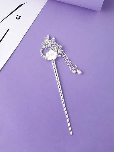 Image of Yellow Juda Bun Hair Stick & Pins - Women & Girls Hair Accessory Gift