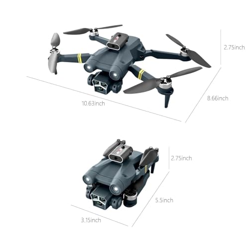 Image of M3-MAX Multicolor Drone with 4K /1080P HD Dual Camera, 5-Sided Obstacle Avoidance, Wi-Fi FPV, Gesture Selfie, 360-Degree Flips, App Control