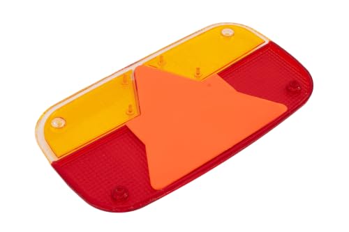 Aspöck Lichtscheibe Ersatzglas Multipoint III universal links und rechts 244 mm breit 138 mm hoch E4 Zulassung für Anhänger Rückleuchten Abdeckung Lampenglas Austausch Ersatzteil