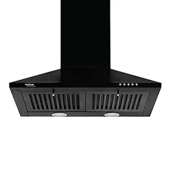 Hindware Smart Appliances Marvia 60 cm 1000 m3/hr Pyramid Kitchen Chimney With Elegant Look, Push Button Control, Efficient Dual LED Lamps & Double Baffle Filter (Black)