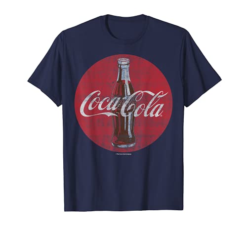 Coca-Cola Vintage Retro Bottle Disc Logo Camiseta