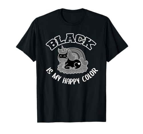 Black is my happy colour black is my favourite colour t-shirt