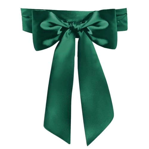 Ceinture satin mariage femme 4 po large double mousseline vert armée