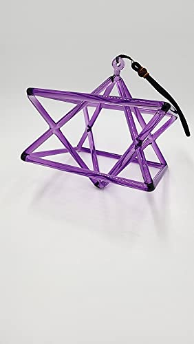 Purple 8" Quartz Crystal Singing Merkaba Enhanced Sound Healing And Meditation Musical Instrument With Crystal Striker #TOP2