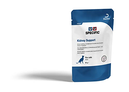 SPECIFIC® Kidney Support (FKW-P) 12x85g - Nassfutter für Katzen - Mit Omega-3 und Krillöl - Reduzierter Proteingehalt zur Entlastung der Nieren - Erwachsene Tiere - DECHRA Veterinary Products