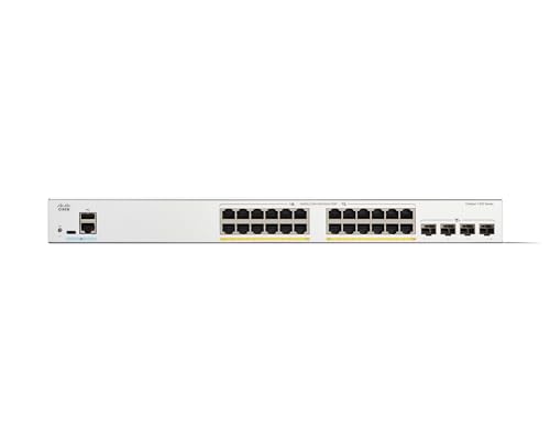 Image of Cisco Catalyst 1300-24FP-4X Managed Switch, 24 Port GE, Full PoE, 4x10GE SFP+, Limited Lifetime Protection (C1300-24FP-4X)