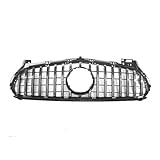 Compatible Con Benz Para AMG Para GTS C190 2015 2016 2017 Coupé 2 Puertas Parachoques Delantero Superior Rejilla De Entrada Aire Malla Del Capó Parrillas delanteras(Silver)