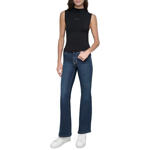 Image of DKNY Women's Ruched Versatile Trendy Everyday Top