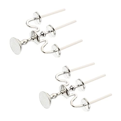 KONTONTY 2pcs Candlestick Candle Lamp Dinner Table Decor Wedding Decoration Miniature Dining Table Accessory Toys Ornament Mini House Candle Lamp Alloy Ob11 Plant Stand Branches