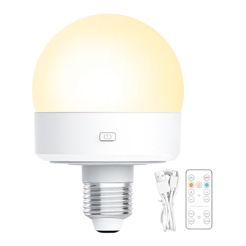 Remote-Controlled Led Bulb | Lighting Bulb | Multi-Functional Rechargeable Bulbs, Smart Rechargeable Light Bulb, Rechargeable Bulb with Adjustable Color Temperature