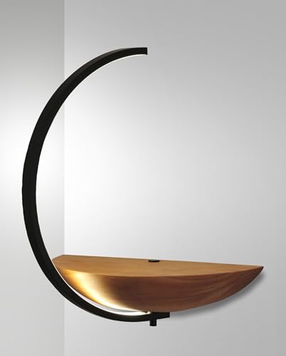 Applique LED Roseg intérieur moderne bois métal noir dimmable IP20