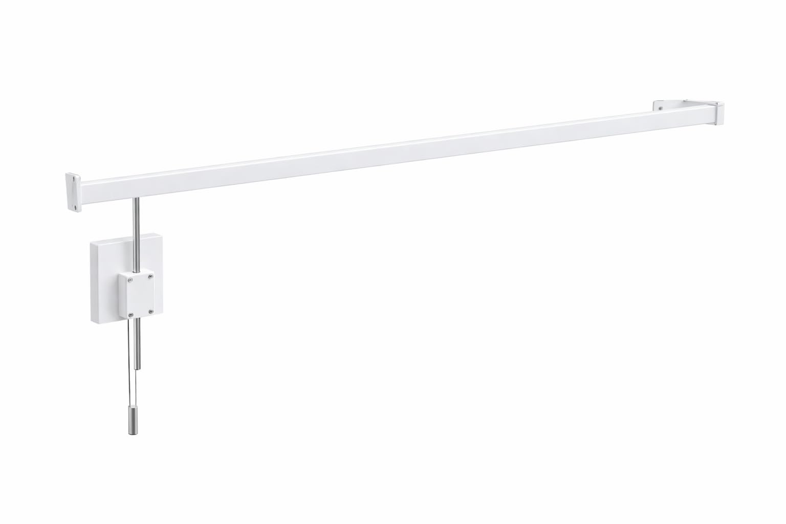 Tringle Portière Pivotante 1m20 Ajustable – Support Rideau pour Porte d’Entrée – Anti Froid & Isolation Thermique et phonique Renforcée – Idéale Rideaux Occultants Économie d’Énergie (Blanc)