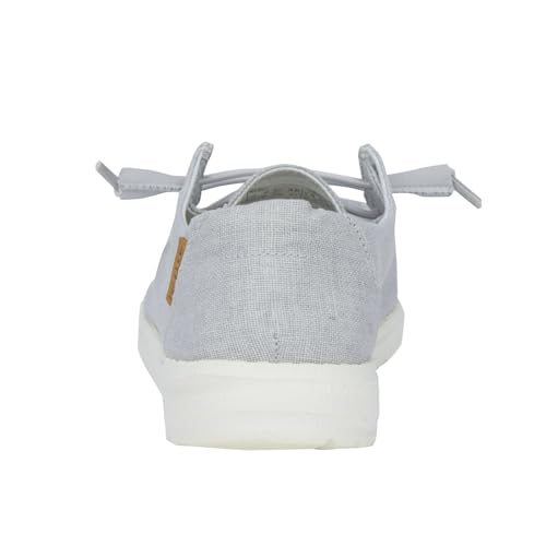 Hey Dude Women's Wendy Chambray Lilac Size 9 | Women’s Shoes | Women’s Lace Up Loafers | Comfortable & Light-Weight