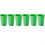 Juego de 6 o 12 vasos de plástico apilables, aptos para lavavajillas, material ABS ligero para bebidas diarias (6 unidades, verde)
