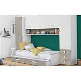 Befara LETTO A PONTE CON ARMADIO AREN - Senza letto aggiuntivo Mobile-Camera da letto. Inc...