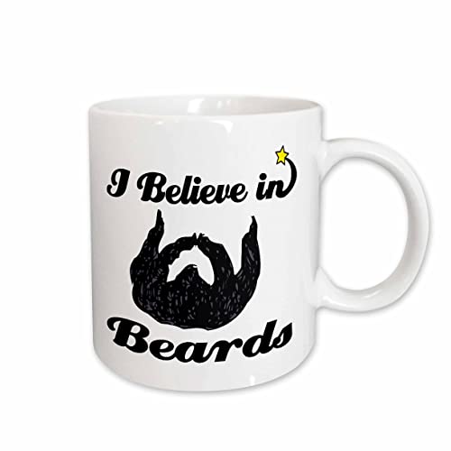 3dRose I Believe In Beards 11oz Mug