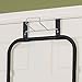 Household Essentials Over The Door Ironing Board, Self-Closing, Slim and Compact, Perfect for Small Spaces, Includes Padded Board Cover, Matte Black