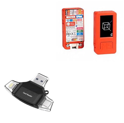 BoxWave Smart Gadget Compatible with M5Stack M5StickC Plus ESP32-PICO Mini IoT Development Kit - AllReader SD Card Reader, microSD Card Reader SD Compact USB - Jet Black