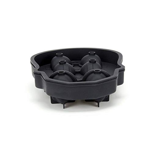 Molde para hielo 3D forma calavera negro miniatura 4