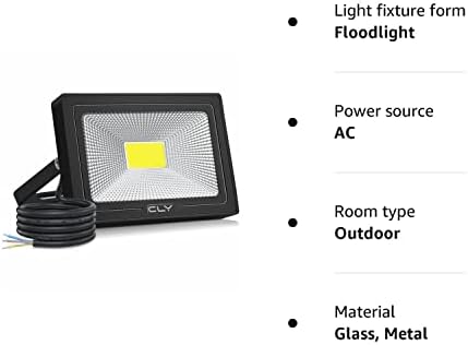 CLY 35W LED Floodlight,3000 Lumen IP66 Waterproof Security Lights, Upgrade 30W Flood Lights LED 3000LM Outdoor Light,6500K Daylight White Wall Light for Garden, Warehouse, Parking Lot, Yard
