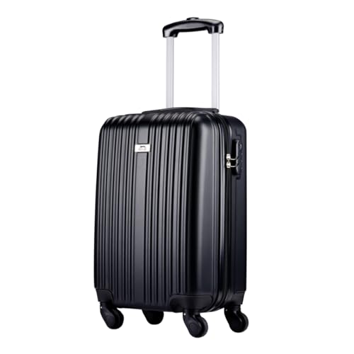 Valise cabine Slazenger noire de 53 cm avec serrure et 4 roues