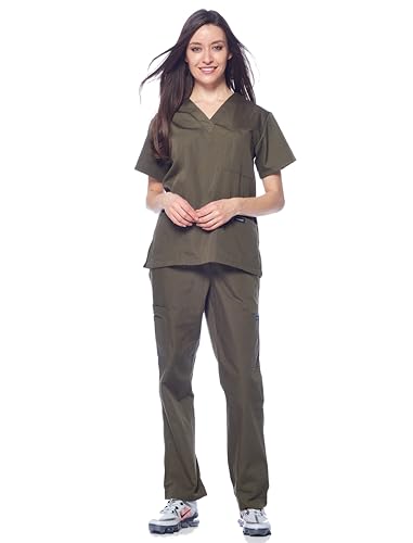 image for Dagacci Medical Uniform Women's Medical Scrub Set Top and Pant, Oliver