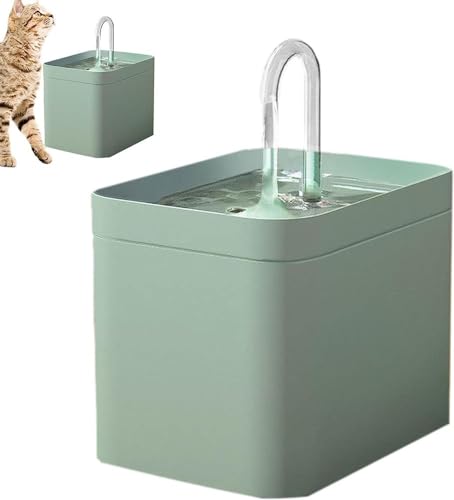 Fuente para beber para gato 1.5L silenciosa verde miniatura 6