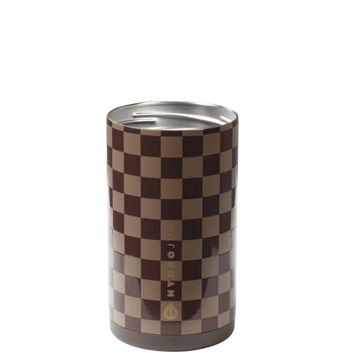 Image of HydroJug Tall Can Cooler 16 oz, Stainless Steel Can Holder, Autumn Checkers