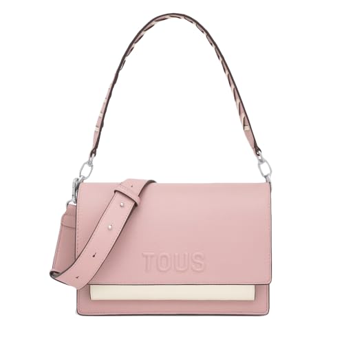 Sac bandoulière moyen TOUS Audree rose poudré en cuir Saffiano chic