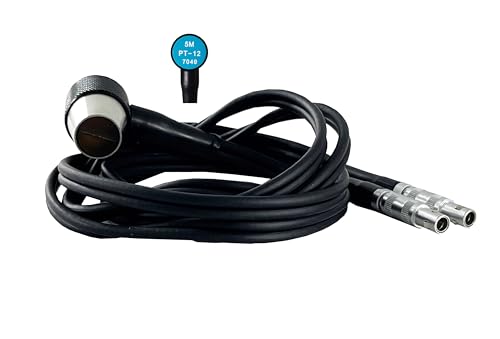 Sonda estándar para medidor de espesor ultrasónico con transductor de doble elemento PT12, rango 1.00-150mm, frecuencia 5MHz, diámetro de cristal 10mm para inspección interna de defectos en partes metálicas miniatura 5