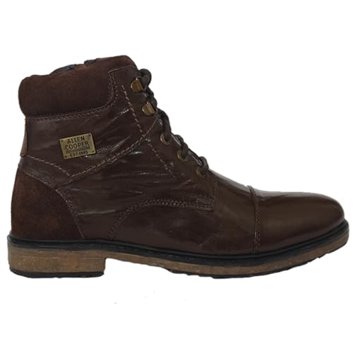 Image of Allen Cooper Genuine Leather Crumbled Comfortable Boots For Men
