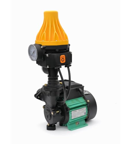 Image of V-Guard Automatic Pressure Booster Pump, (Aqualush Green) with Intelli Pressure Sense Technology 0.5HP, 220V for upto 2-3 Bathrooms and Kitchen with, 1 YEAR ON-SITE WARRANTY