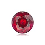 3.42-4.18 Cts of 9x9 mm AAA Round Cut Swiss Rough Synthetic Corundum Ruby (1 pc) Loose Gemstone