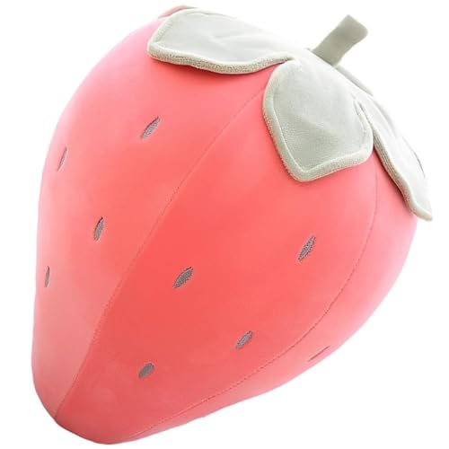 Image of Cute Fruit Kids Pillow Stuffed Strawberry Plush Pillows Super Soft Girls Pillows Cushion Seat for Kids Toys (Pink,7.8"/20cm)