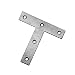 Produktbild Eckwinkel T-Winkel Verbindungsblech 80mmx80mm Edelstahl Beschlag Flach-Verbinder Lochplatte Nagelplatte Beschlag, Variante_:1 Stück - 80mm x 80mm / 1 piece