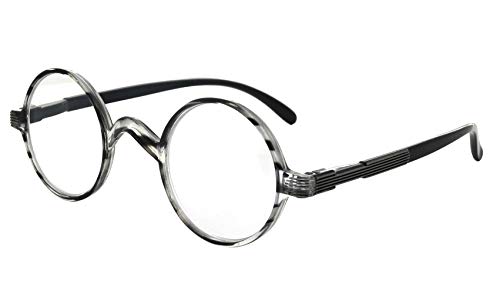 Image of Eyekepper Reading Glasses for Men, Large Round Readers Women Oval | Mens Womens Cheaters, Reader Eyeglasses, All-Day Comfort Spring Hinges, Scratch Resistant for Work /Crafts