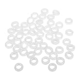 Cabilock 50 Stück Wiederverwendbare Dichtung für Gläser aus Gummi, Weiß