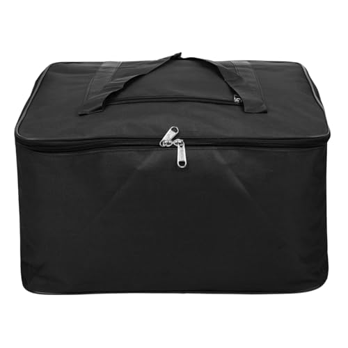 Image of Kuber Industries 6 Pcs Small Storage Bag with Handle & Zipper Closure | Rexine Underbed /Wardrobe Clothes Storage Organizer | Black